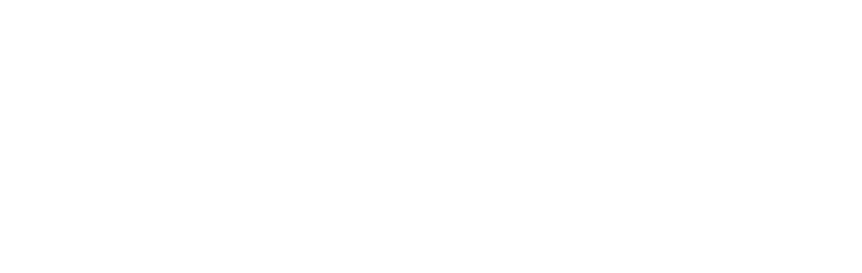 A long white logo for NC Aquarium featuring two fish